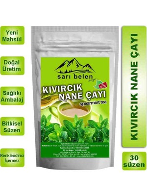 sarıbelen Sarı Belen Kıvırcık Nane Çayı Spearmint Tea 45 g 30 Süzen Poşet Doğal ve Katkısız Ferahlatıcı Lezzet