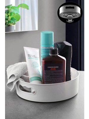 360 Derece Dönen Banyo & Buzdolabı & Mutfak Düzenleyici Dönebilen Tepsi- Düzenleyici Organizer