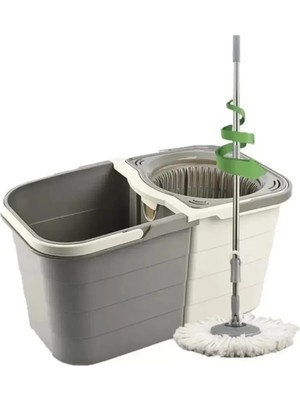 Yeni Nesil Ayrılabilir Çift Hazneli Turbo Döner Mop Seti | Büyük Duo Mop Temizlik Seti 19 Litre