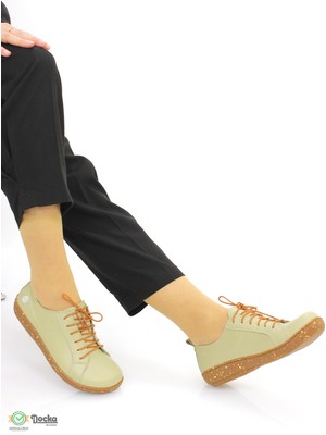 Mammamia Kadın Bağcıklı Spor Tarz  Deri Ortopedik Günlük Ayakkabı M26YA870