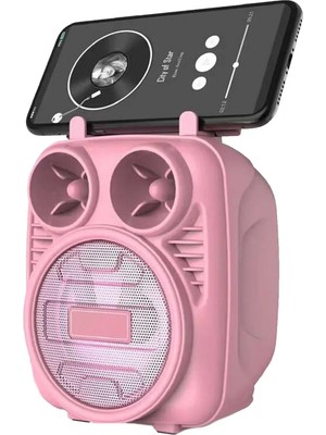 Kablosuz Bluetooth Hoparlör Speaker Telefon Tutucu Rgb Hoparlör Renkli Işıklı Ses Bombası 5W
