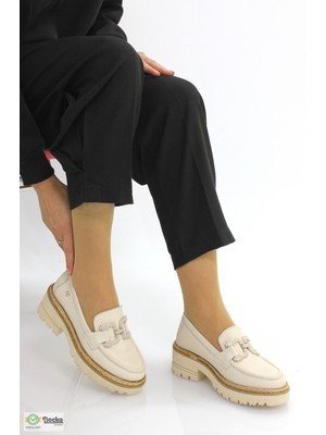 Mammamia Kadın Günlük  Deri Ortopedik Loafer Ayakkabı M26YA3765