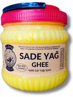 Gurme Kafkas Kars Sade Yağ Ghee 950 Gram Türkiye Menşeli %99 Süt Yağı İçerir