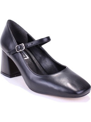 Dagoster DZA07-1006085 Siyah Klasik Topuklu Kadın Ayakkabı