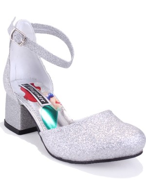 Dagoster DJA76-YB101KY Gümüş Ortopedik  Kız Çocuk Abiye Ayakkabı