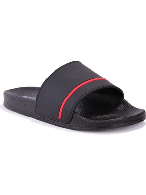 Fly Soft S263050 Siyah Kırmızı Günlük Ortopedik Erkek Spor Terlik