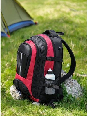 Bagacar Dağcı Trekking  Seyahat ve Kamp Sırt Çantası Kırmızı Siyah