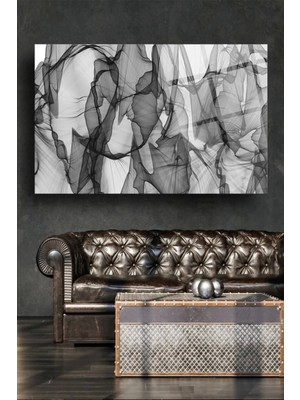 Siyah Beyaz Cam Tablo,duvar Dekorasyonu