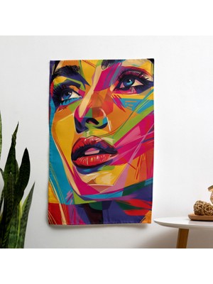 Painted Anarchy  Duvar Sanatı Örtü - Yatak Odası, Oturma Odası Veya Yurt Için Canlı Süblimasyon Baskılı Kumaş