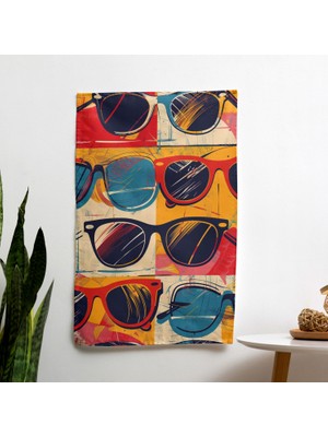 Painted Anarchy Popart Tarzı Kumaş Duvar Sanatı Örtü - Canlı Renkler, Hafif - Yatak Odası, Oturma Odası, Yurt