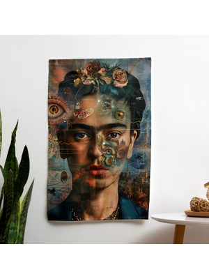 Painted Anarchy Mistik Yansıma  Frida Kahlo Tarzı Duvar Örtüsü | Ranforce Kumaş | Canlı Renkler | Hafif ve