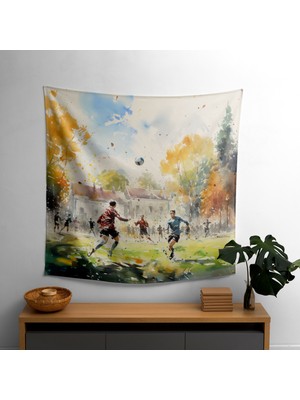 Painted Anarchy Canlı Futbol Maçı Duvar Örtüsü | Ranforce Kumaş | Süblimasyon Baskı | Hafif Kumaş Duvar Sanatı
