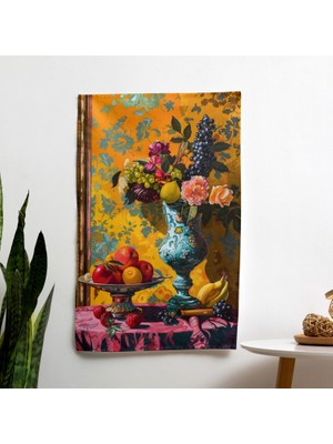 Painted Anarchy Renkli Klasik  Duvar Örtüsü - %100 Pamuk Sırt, Canlı Polyester Ön - Yatak Odası, Oturma Odası