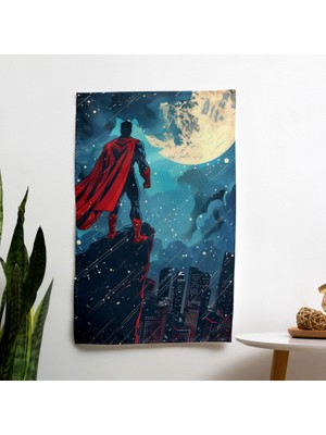 Painted Anarchy Popart Stili Süper Kahraman Duvar Örtüsü - %100 Pamuk Sırt, Canlı Polyester Ön - Ranforce