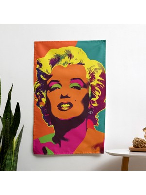 Painted Anarchy Pop Art  Portre Duvar Örtüsü - %100 Pamuk Sırt, Canlı Renkler, Yatak Odası, Oturma Odası ve