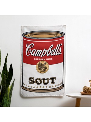 Painted Anarchy Modern Andy Warhol Pbell'ın Çorbası  Duvar Örtüsü - Yatak Odası, Oturma Odası ve Yurt Dekoru