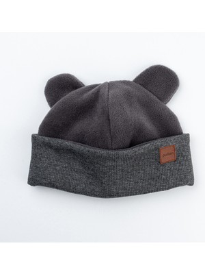 Pamuk Kaşkorse Polar Çift Kat Katlanabilir Yumuşak Çocuk, Bebek Önlük ve Bere