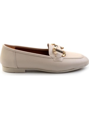 Bambi Bej  Kadın Loafer Ayakkabı K01140003809