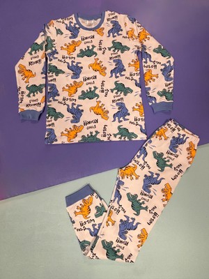 Katia & Bony Erkek Çocuk Dinazor Baskılı Pijama Takımı
