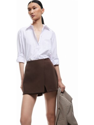 Koton Standart Bel Kruvaze Mini Şort Etek