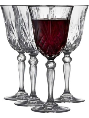Lyngby Glas  Melodia Kristal Kırmızı Şarap Kadehi 4 Adet 27 cl