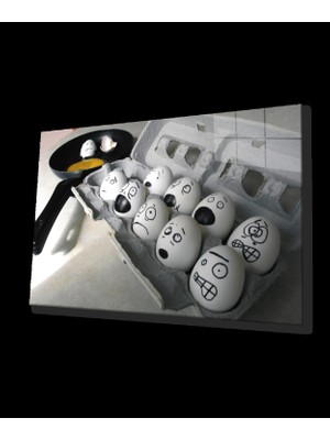 Eğlenceli  Yumurtalar Cam Tablo    Fun Eggs