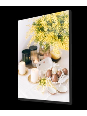 Sarı Çiçek Cam Tablo , Yellow Flower