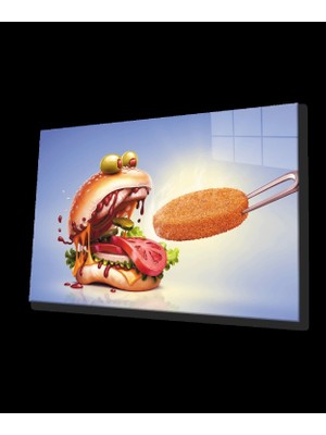 Hamburger Mutfak Cam Tablo
