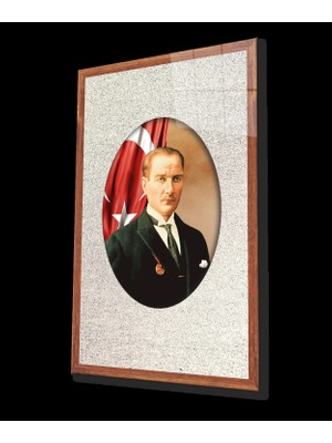 Çerçeveli Atatürk Cam Tablo