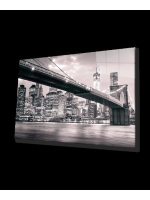 Şehir Köprmanzaralı Cam Tablo Urban Area View