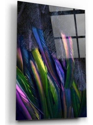 Miraaxx Tüylerin Ihtişamı Cam Tablo