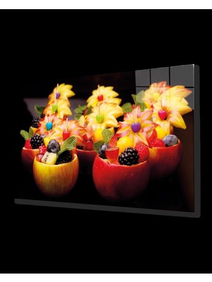 Taze Meyveler Cam Tablo Fresh Fruits Wall Hanging