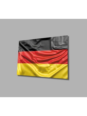 Almanya Bayrağı Cam Tablo German Flag