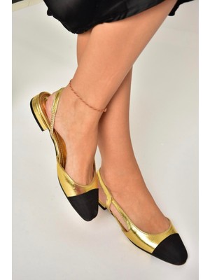 Fox Shoes U725512009 Altın Kadın Babet