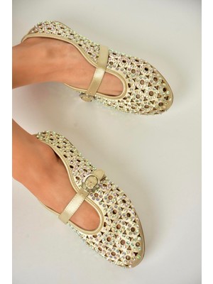 Fox Shoes U820086704 Ten Kumaş Kadın Babet