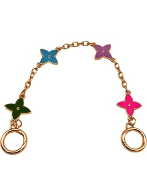 Angel Çanta Aksesuar 32 Cm  Renkli Çiçekli  Çanta Sapı, Çanta Zinciri