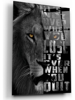 Aslan Motivasyon Cam Tablo