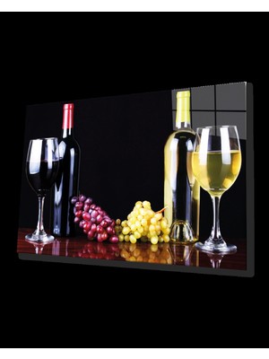 Üzüm ve Şarap Cam Tablo Grape