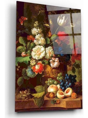 Miraaxx Çiçekler Cam Tablo