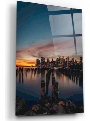 Şehir Manzarası Cam Tablo