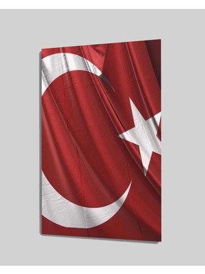 Türk Bayrağı Cam Tablo