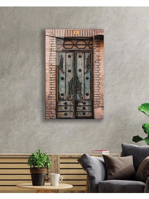 Kapı Görselli Dikey Cam Tablo