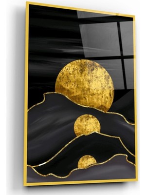 Soyut Gold Cam Tablo