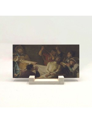Dikenlerle Taçlandırılan Isa (Gerard Van Honthorst, 1622) Baskılı Taş Masaüstlük 10X20