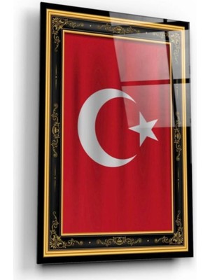 Türk Bayrağı Cam Tablo