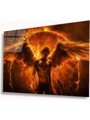 Ateş ve Melek Cam Tablo