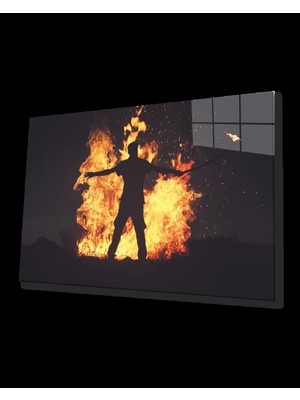 Ateş ve Adam Cam Tablo