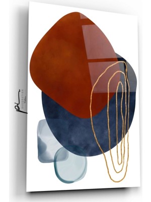 Soyut Desenler Cam Tablo