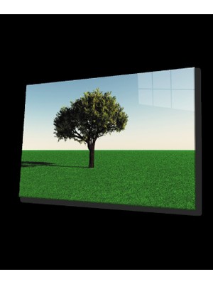 Yeşil Ağaç Cam Tablo   Green Tree