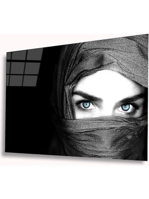 Siyah Beyaz Insan Fotoğrafları Cam Tablo